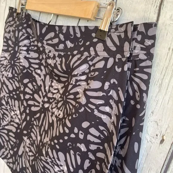 RipSkirt Hawaii Womens Wrap Skirt Size XL Length 1 Shibori Charcoal Print EUC - Picture 2 of 8